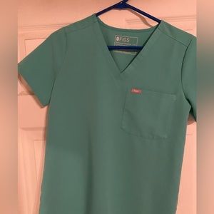 FIGS Technical Collection Surgical Green Scrub Top Size XS